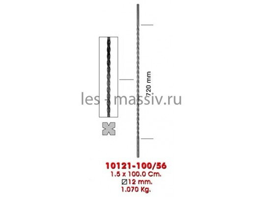 Кованные балясины - 10121-56 (кв. 12 с круч., 0,9 м)