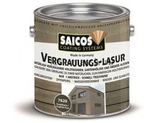 Защитная специальная лазурь Vergrauungs Lasur 7620 Графитово-серый 0,75л